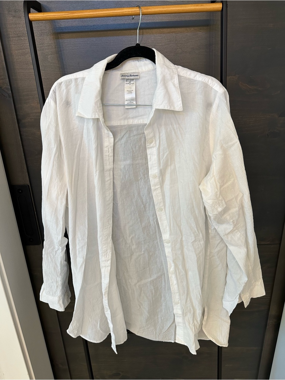 Tommy Bahama Off-White Cotton Button-Up Shirt